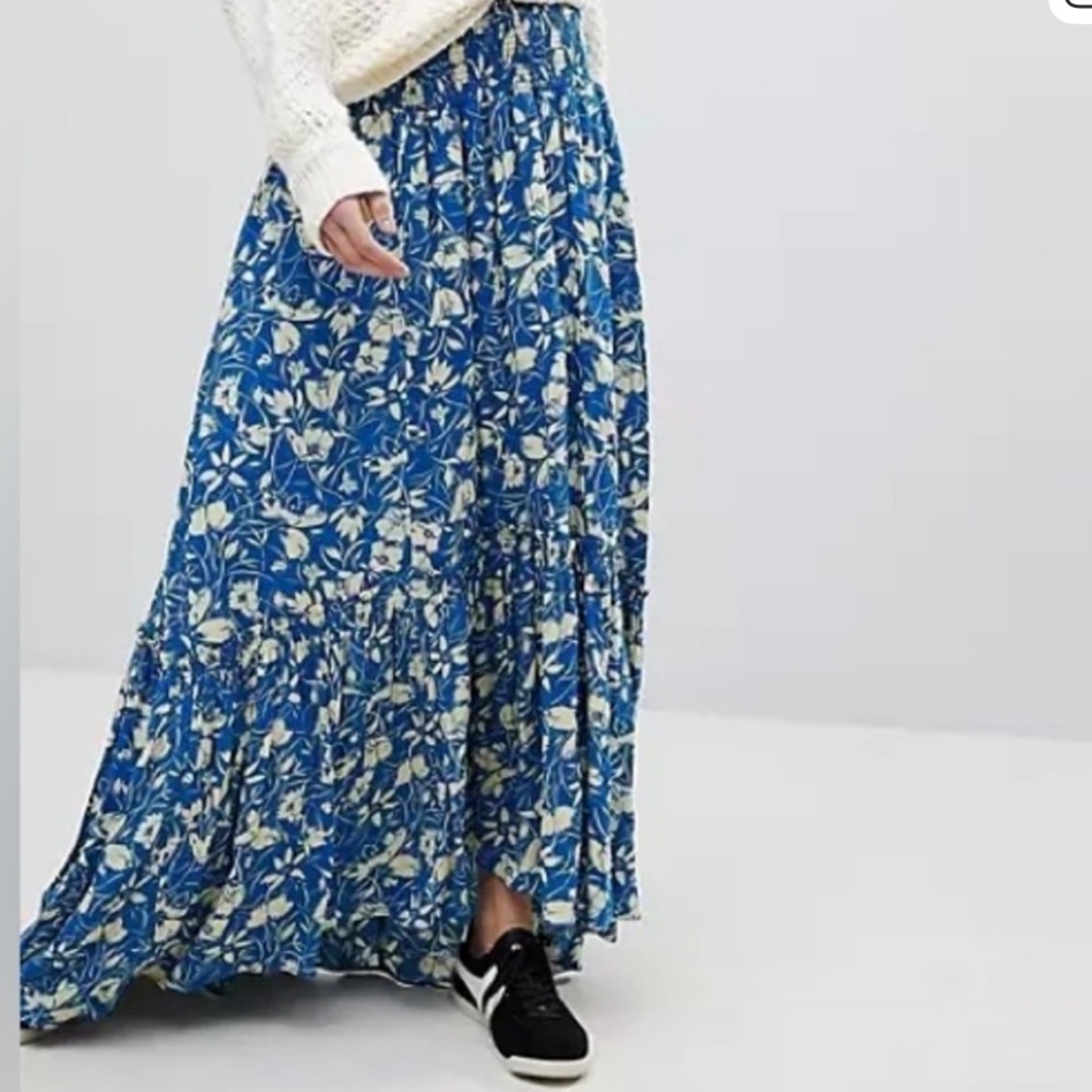 Free People Way Of The Wind Print Maxi Skirt